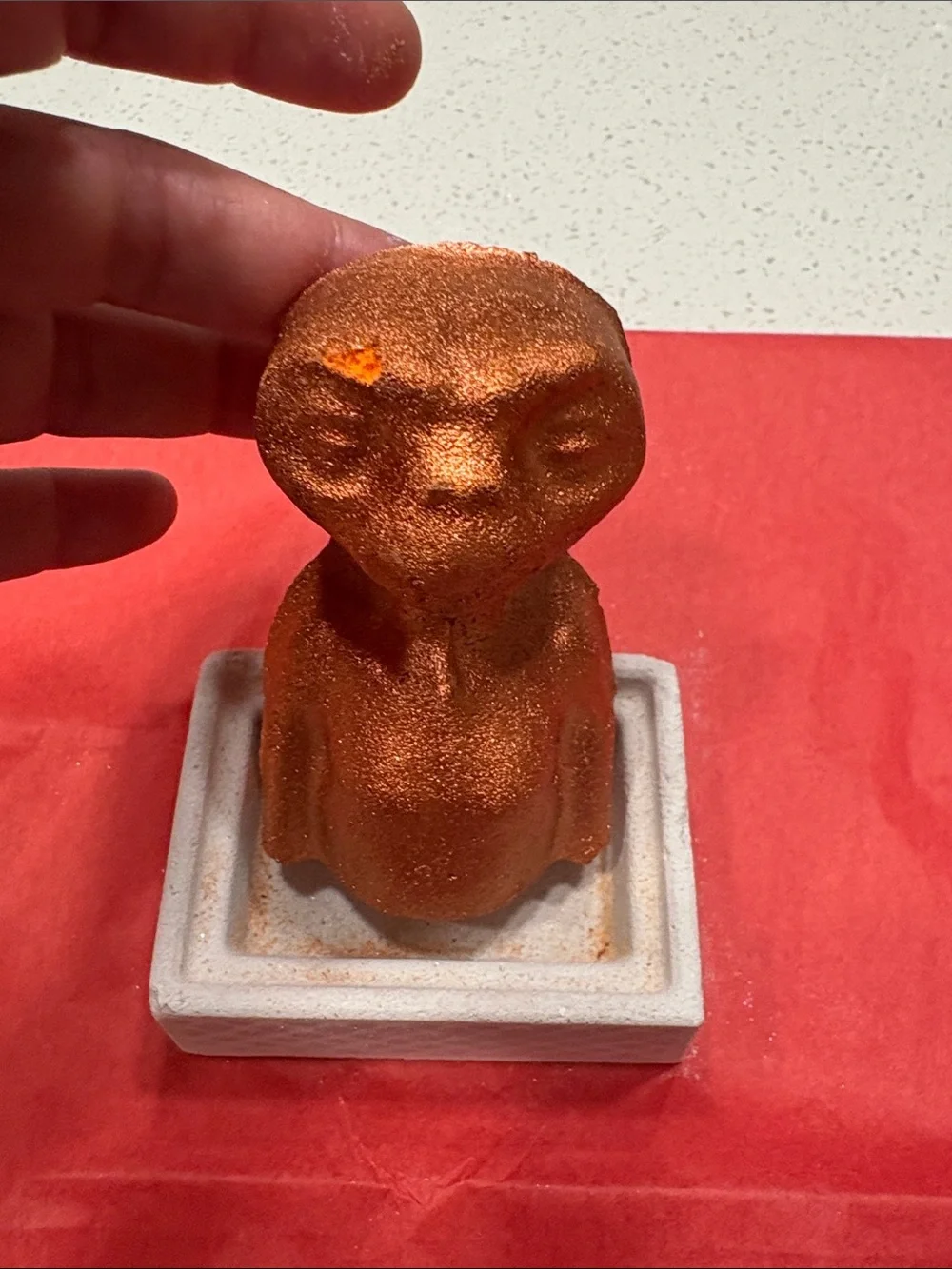*sold* Lush X ET Decorative Gold Alien Bath Bomb with Draped White Cloth